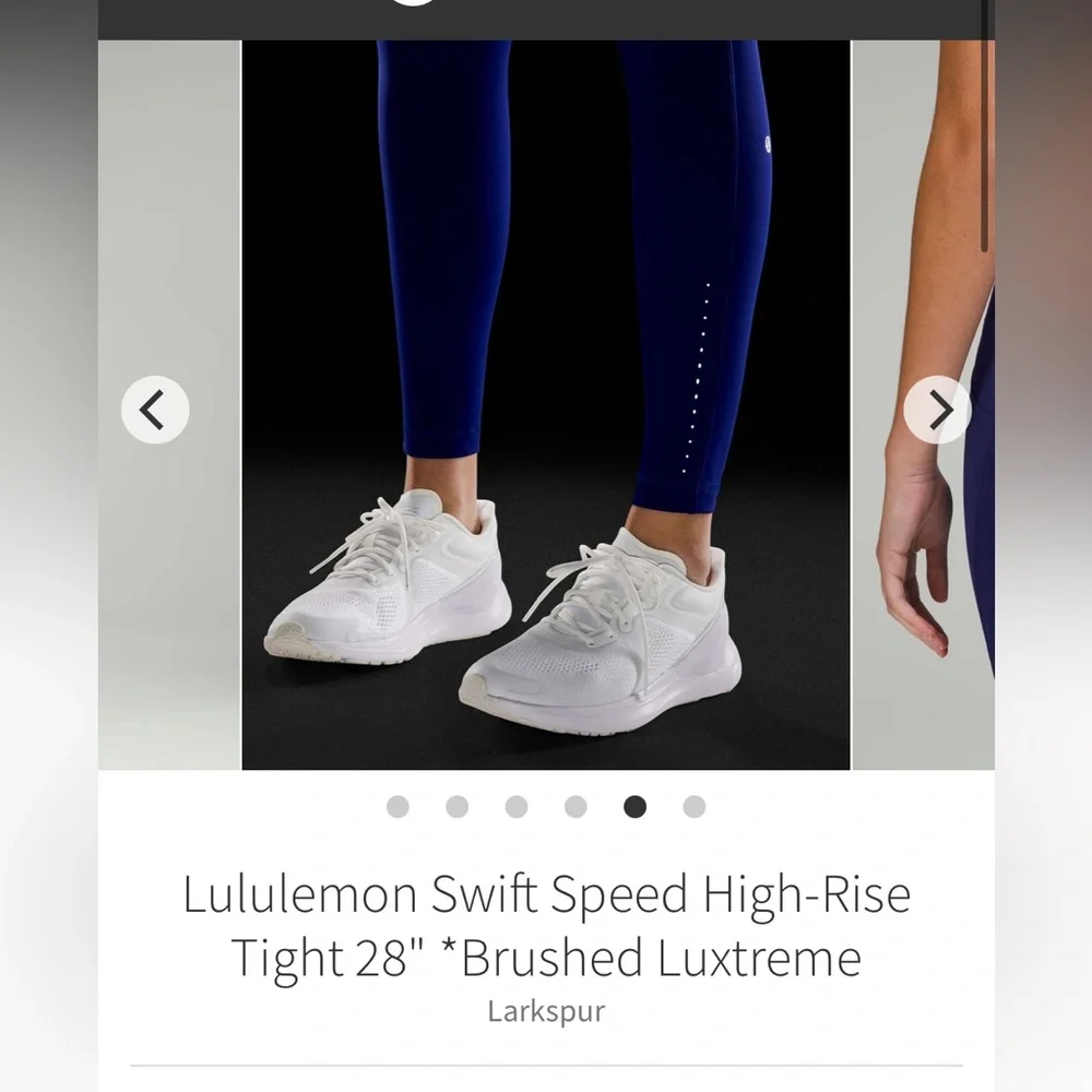 Lululemon Swift Speed HighRise Tight 28” SZ 6 Brushed Luxtreme Larkspur Like new - Picture 5 of 13